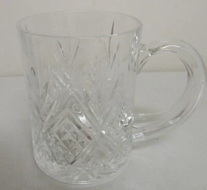 Masquerade By Cristal D'arques Durand Crystal Cut Criss-Cross & Fan 4” Mug 10oz - Picture 1 of 3