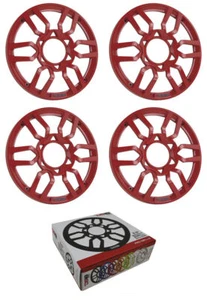 6.5" Speaker Grill Universal Plastic Cover Black 2 Pair PRO-GRILL6 RED DS18 - Picture 1 of 3