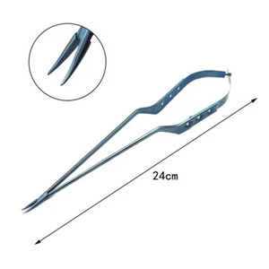 Titanium 24cm long  curved needle holder ENT micro surgical instruments - Picture 1 of 1