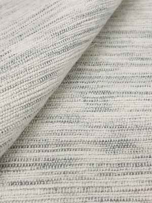Mark Alexander Slubby Linen Strie Fabric- Ridgeline French Grey 0.75 yds M522/01 - Image 1 of 4