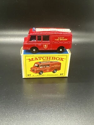 Matchbox Lesney #57 Land Rover Fire Truck In E Box 1966 Really Nice Condition - Image 1 of 4