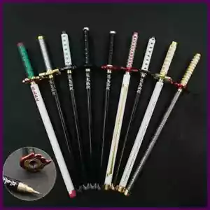 20CM Anime Demon Slayer Sword Model Gel Pen Kimetsu No Yaiba Tanjirou Weapon - Picture 1 of 39