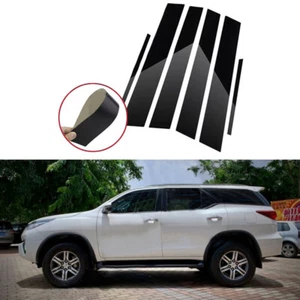 6X Fit For Toyota Fortuner 2016-2024 2017 Black Window Pillar Post Sticker Trim - Picture 1 of 12