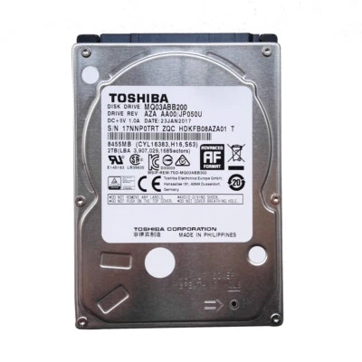 Toshiba 2TB MQ03ABB200 5400RPM 16MB SATA 2.5" Laptop HDD Hard Disk Drive -15mm - Image 1 of 4