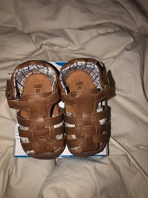 Carter's Every Step Boys or unisex standing shoe Addison brown stage 1 - Image 1 of 4