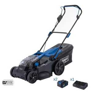 Rasaerba 43cm 2 batterie 4.0Ah + doppiocaricabatterie ixes Scheppach bc-mp430-x - Foto 1 di 8