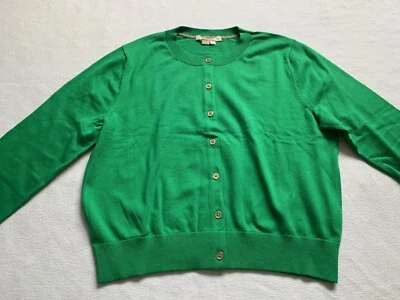 Boden Eldon Cotton Crop 3/4 Sleeve Cardigan - Green *PERFECTS*