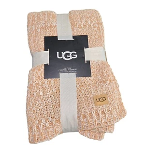 UGG Sloan Chenille Throw Blanket  Almond Cozy New 50 x 70 - Picture 1 of 6