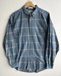 Camicia Vintage Silver Tab Levi’s Plaid Bottoni Manica Lunga Taglia Uomo Large - Foto 1 di 7