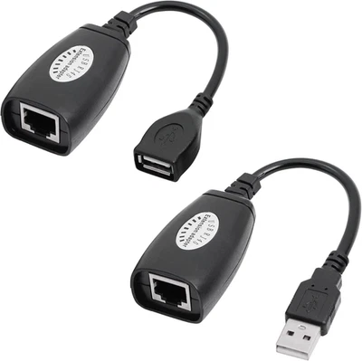 Adattatore Di Estensione Ethernet USB Su Connettore Ethernet RJ45 per Cavo Di Pr - Immagine 1 di 4
