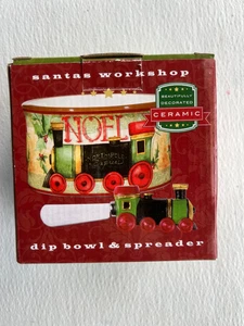 santas workshop noel dip bowl & spreader NIB - Picture 1 of 1