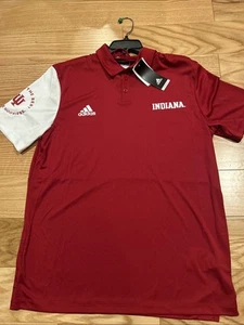 Adidas NCAA Indiana Hoosiers Stadium Training Polo Sz XL HN7371 Men’s Football - Picture 1 of 7