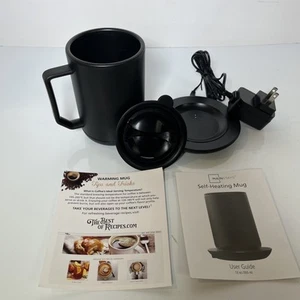 Mainstays Tazza Autoriscaldante 12 Oz Sottobicchiere Coperchio Caffè/Tè Nero - Foto 1 di 11