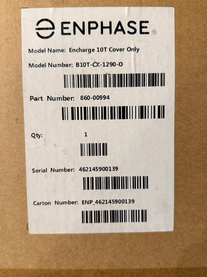 Enphase IQ Battery 10T AC-Coupled Storage System 10.08kWh ENCHARGE-10T-1P-NA