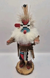 Native American SNOW Kachina Handmade Thompson Artist Signed 7" Hopi/Navajo? - Picture 1 of 5