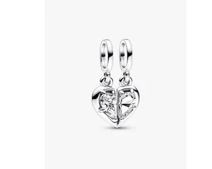 Pandora 792643c01 Charm Pendente Cuore Mamma e Figlia Divisibile - Imagen 1 de 1