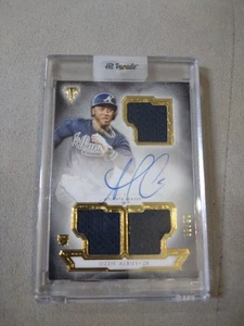2018 Topps Triple Threads Ozzie Albies Braves โญ ROOKIE PATCH AUTO /35 RPA ๐ฅ๐โซ - Picture 1 of 8