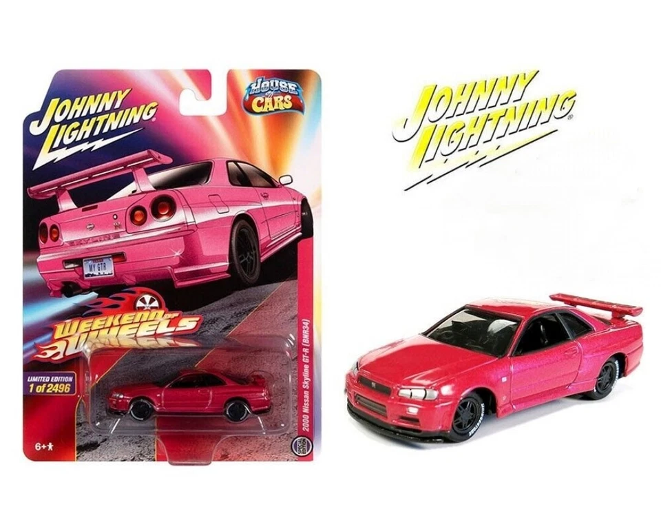 Johnny Lightning 1:64 2000 Nissan Skyline GT-R (Pink) LIMITED EDITION Wheels Car - Image 1 of 1