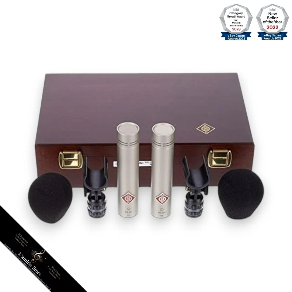 Neumann KM184 Stereo Set Cardioid Condenser Microphone Pair Nickel KM 184 Japan - Image 1 of 4