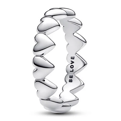 Anello Da Donna Pandora In Argento Con Cuori 193427C00 - Immagine 1 di 3