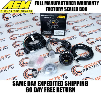 AEM 30-4110 UEGO Wideband O2 Air Fuel Ratio Gauge AFR 52mm with 4.9 LSU Sensor - Image 1 of 4