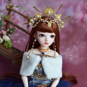1/3 BJD Puppen weiblicher Körper mit Make-up Perücken Augen Kleid Schuhe komplettes Set Handarbeit - Bild 1 von 5
