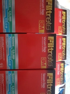 5 3M Filtrete  Vacuum Bags  Micro Allergen Kenmore C Q 5055 Panasonic C-5 C-18 - Image 1 of 4