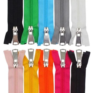 10PCS 90CM Separating Nylon Coil Zippers Bulk #5 Jacket Zippers for Jackets C... - Picture 1 of 3