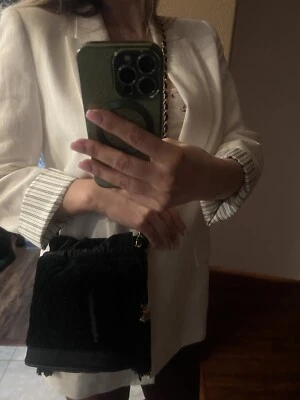 Bolso Cubo Vintage Carlisle Terciopelo/Satén, Bolso de Mano, Bandolera Hermoso Diseño Foto 1 de 4