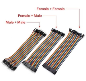 120pcs 20cm Multicolored Dupont Wire 40pcs M-F M-M F-F Jumper Breadboard Cable - Picture 1 of 11