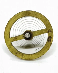 Antique Clock Balance Wheel 23.90mm Brass W/Flags - Picture 1 of 7