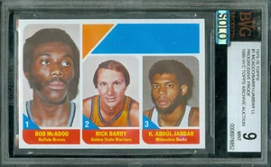 1975-76 TOPPS #1  JABBAR / BARRY SL PROOF BGS 9 MAC SOLO FINEST $1,500 CARD* - Picture 1 of 8