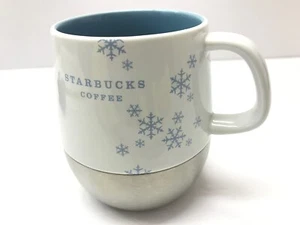 Tazza tazza caffè Starbucks Urban Holiday 2007 blu inox inverno fiocchi di neve - Foto 1 di 5