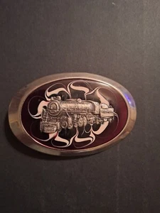1970s vintage Enameled Southern LOCOMOTIVE Belt Buckle ~  - Picture 1 of 1
