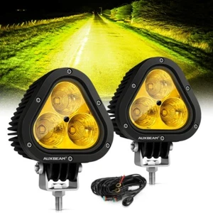 Auxbeam 2X 4" LED Work Light Flood Beam Driving Lamp Truck Offroad SUV ATV UTE - Picture 1 of 9