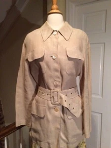 Vintage Crisca/Escada Beige Safari Style Jacket Size 38/6 - Picture 1 of 7