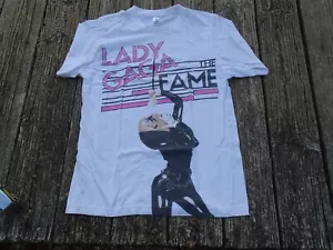 Almost Vtg Lady Gaga The Fame 2009 Album Tour White T Shirt Mens Size M ANVIL - Picture 1 of 7