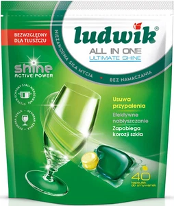 LUDWIK All-In-1 Ultimate SHINE ACTIVE POWER Spülmaschinentabs 40 Kapseln Zitrone - Bild 1 von 1