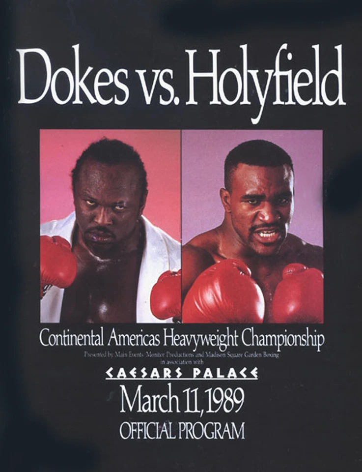 Vintage Evander Holyfield vs. Michael Dokes Official Boxing Fight Program  - Image 1 of 1