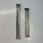 Lot A20 bracelets de montre rétro pour homme en acier inoxydable argent extensible Speidel USA