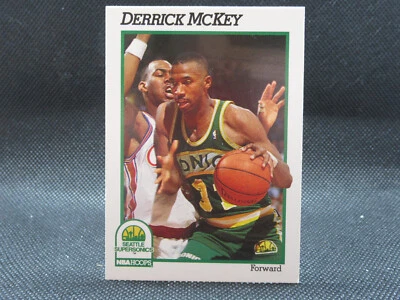 1991-92 Derrick McKey NBA Hoops - Seattle SuperSonics A - Image 1 of 2
