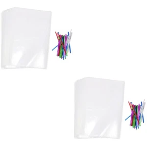 2 Count Gift Bag Sourdough Bags for Homemade Bread Dessert Cellophane - Picture 1 of 12