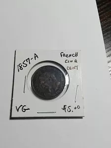 1857 A French Centimes - Picture 1 of 3