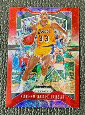 🔥KAREEM ABDUL JABBAR 2019 PANINI PRIZM ALCANCE ROJO ELECCIÓN #'d/88!🔥¡LAKERS HOF! Foto 1 de 2