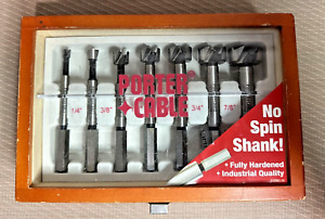 Porter Cable Forstner Bits Set 7pc. 1/4" To 1" No Spin Shank