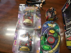 WCW?Sting Classic Merch/Action Figure Lot LOOK!!  Rare!! - Picture 1 of 4