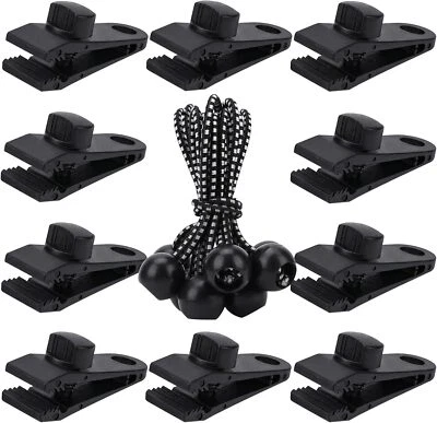 AXLKSIA 20 Pack Tarp Clamps Heavy Duty, Shark Tent Fasteners Clips Holder, Pool Awning