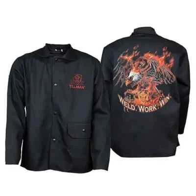 Chaqueta de soldadura Tillman 9063 9 OZ resistente al fuego de algodón FR TRABAJO DE SOLDADURA GANAR Foto 1 de 3