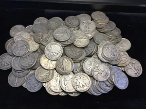 100 pieces of Liberty Walking Half Dollars Great load of silver - Picture 1 of 5