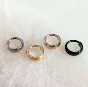 Titanium Thick Clicker for Septum / Daith. Silver, Gold, Black. 16G. 8mm / 10mm. - Picture 1 of 5